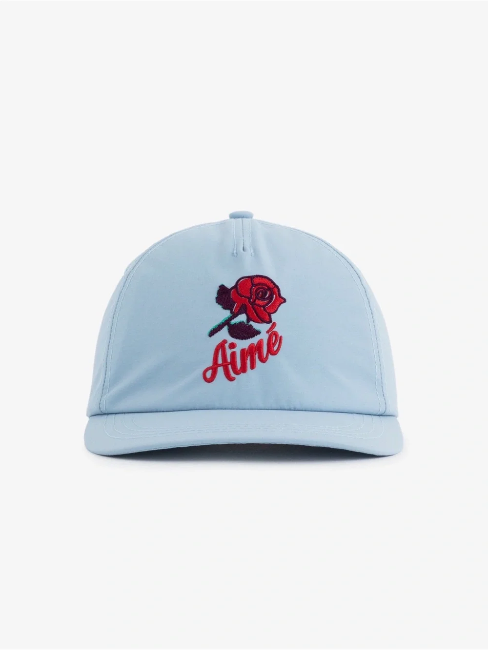 Aime Leon Dore Light Blue Cap with Red Rose Embroidery